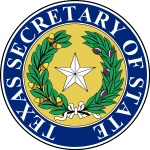 Texas Secretary of State seal