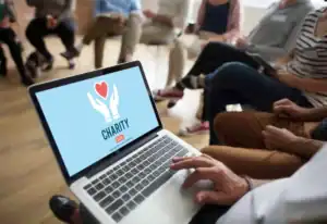 The group is on a discussion about registered agent services for nonprofits in Georgia