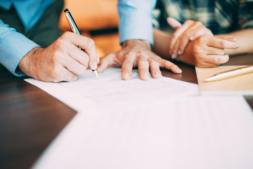 Entrepreneur filling out New Jersey LLC documents.