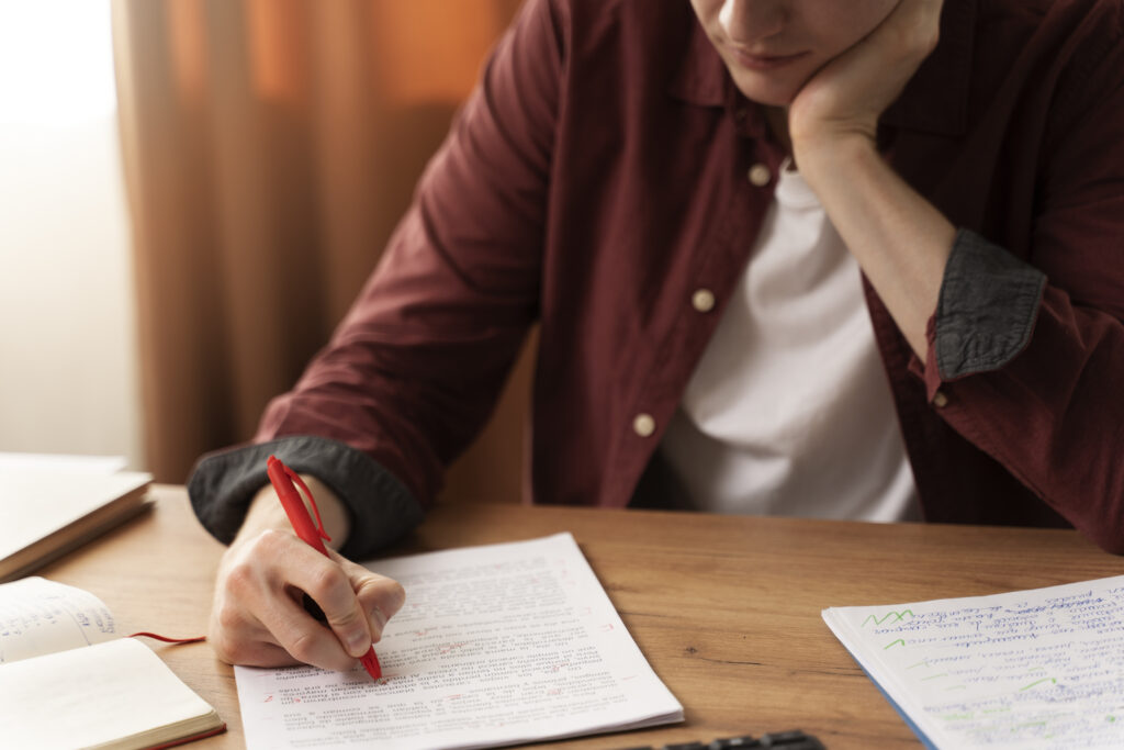 Entrepreneur filling out Michigan LLC documents.