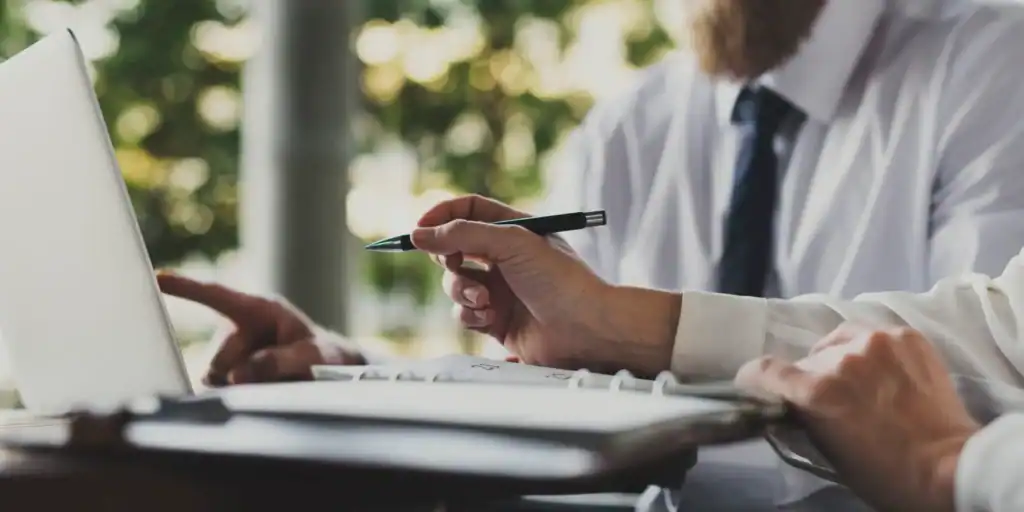 Entrepreneur hiring a registered agent.