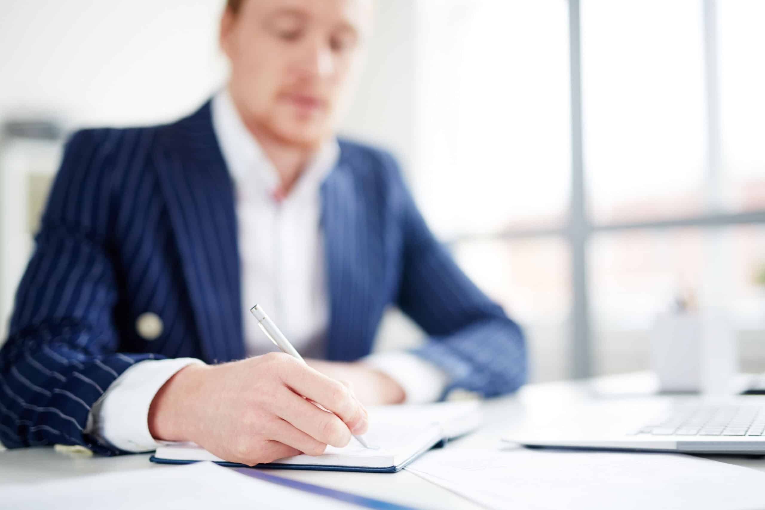 Entrepreneur thinking about business confidentiality.