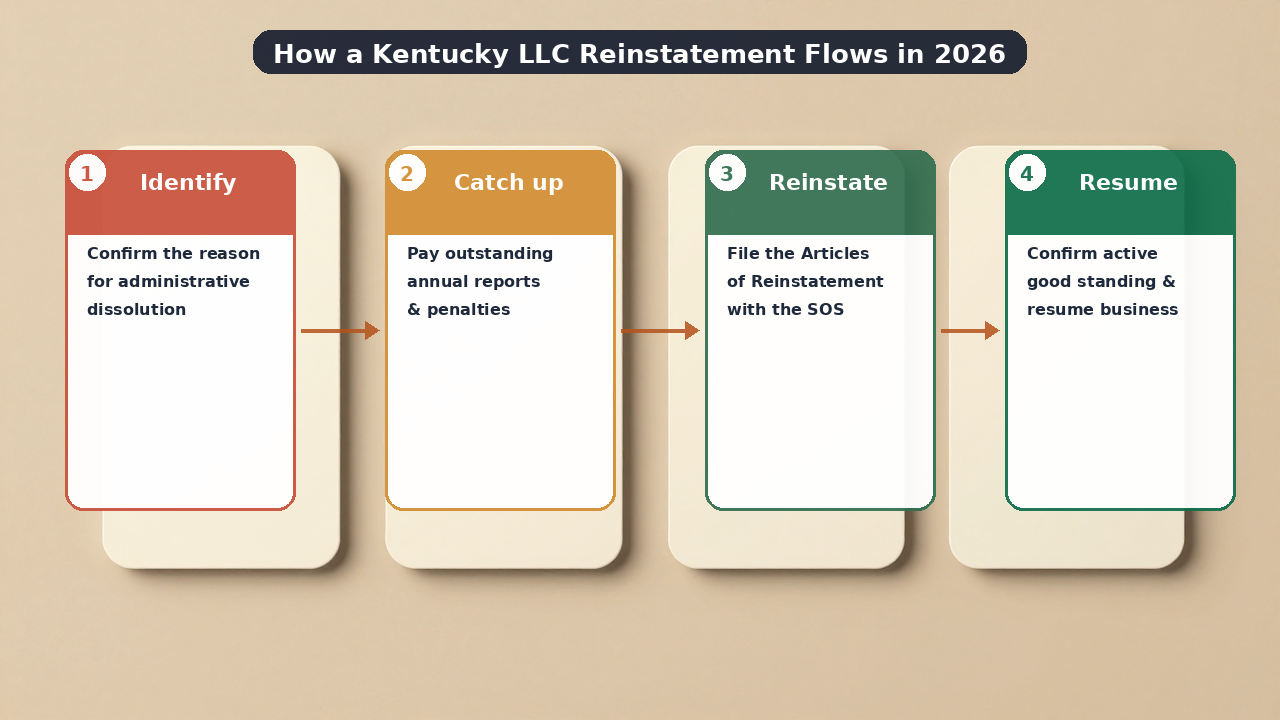 Kentucky LLC reinstatement checklist and requirements