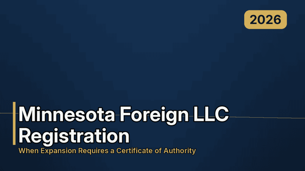 Minnesota Foreign LLC Registration 2026