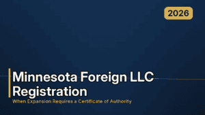 Minnesota Foreign LLC Registration 2026