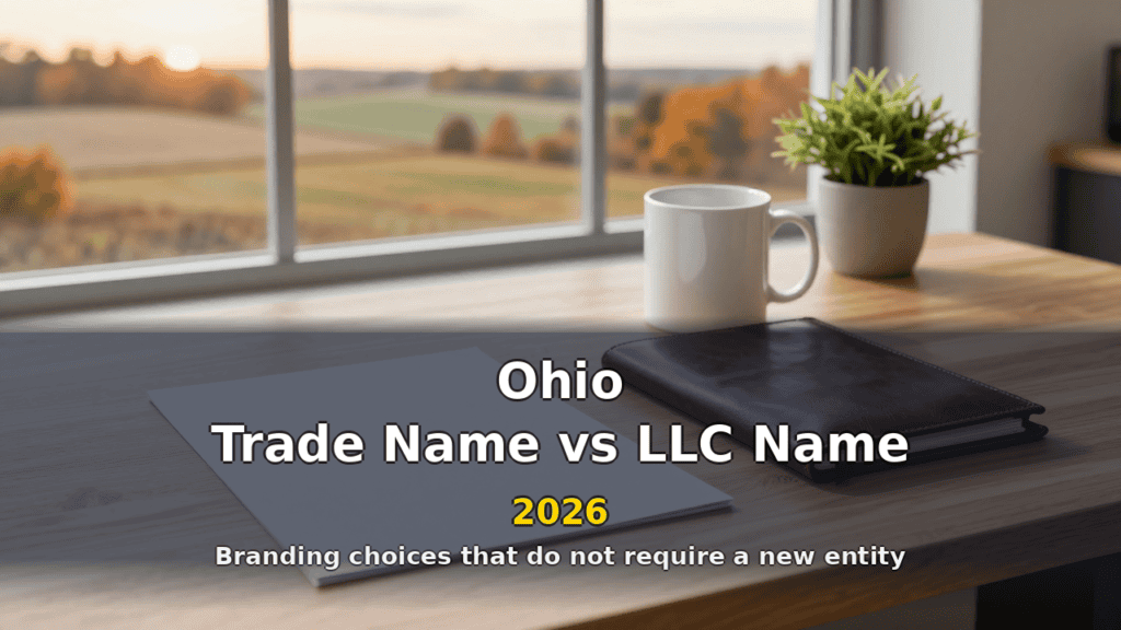 Ohio trade name filing decision — DBA-style registration on top of an existing LLC