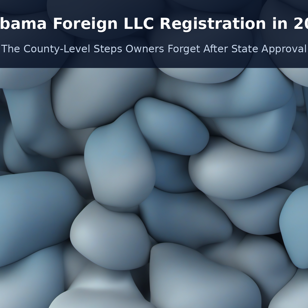 Alabama Foreign LLC Registration 2026 county compliance checklist