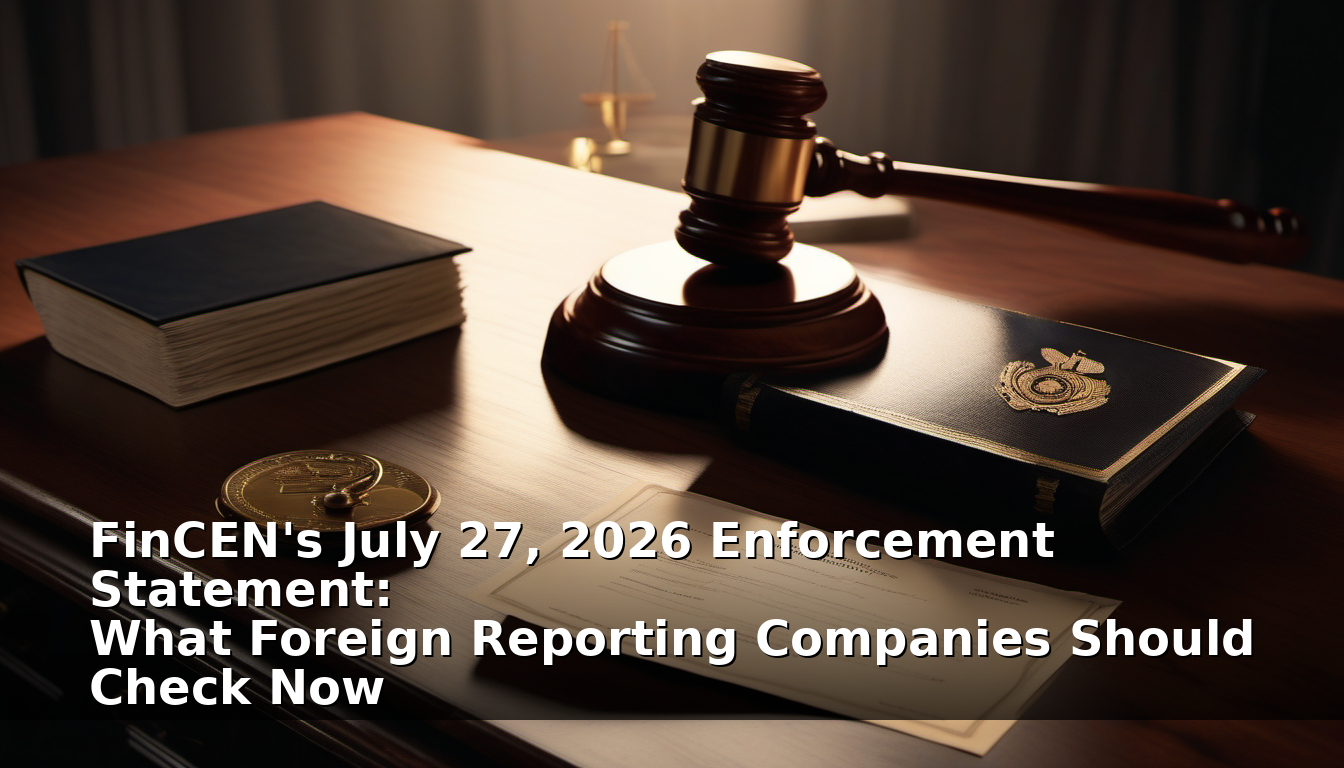 FinCEN July 27 2026 Enforcement Statement for Foreign Reporting Companies