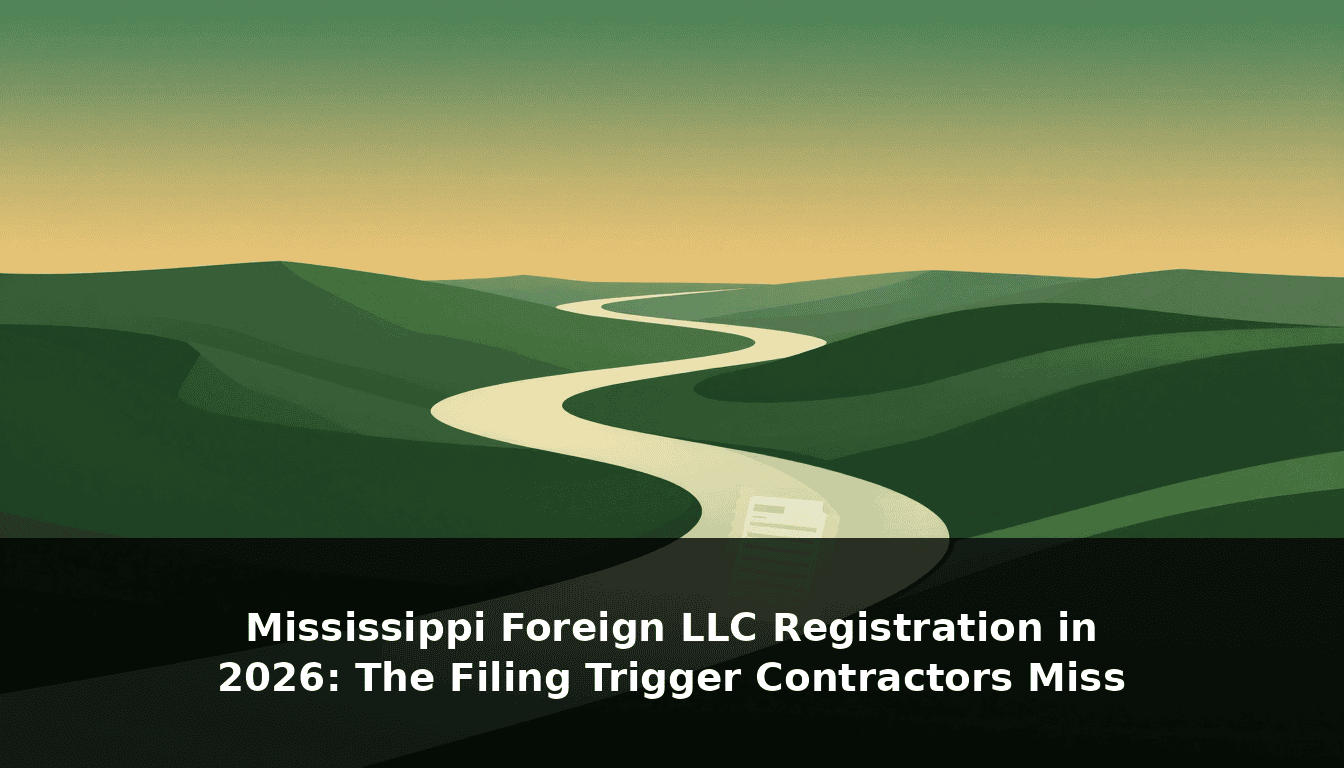 Mississippi Foreign LLC Registration