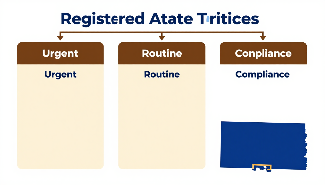 Kansas registered agent mail triage system three buckets