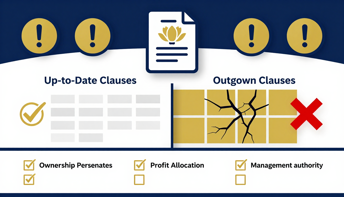 Mississippi LLC operating agreement clauses and governance checklist