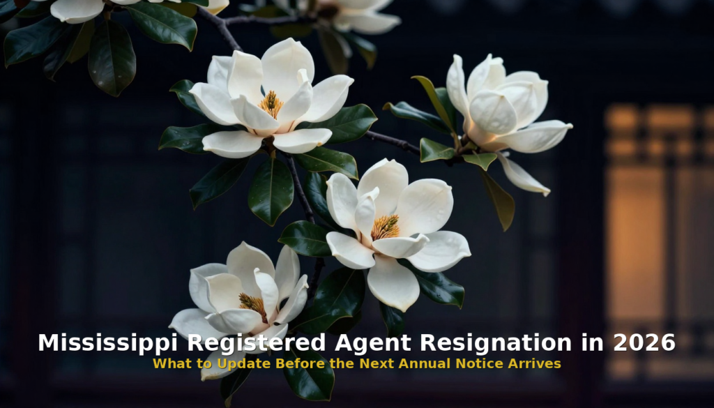 Mississippi registered agent resignation 2026 deadline and replacement checklist