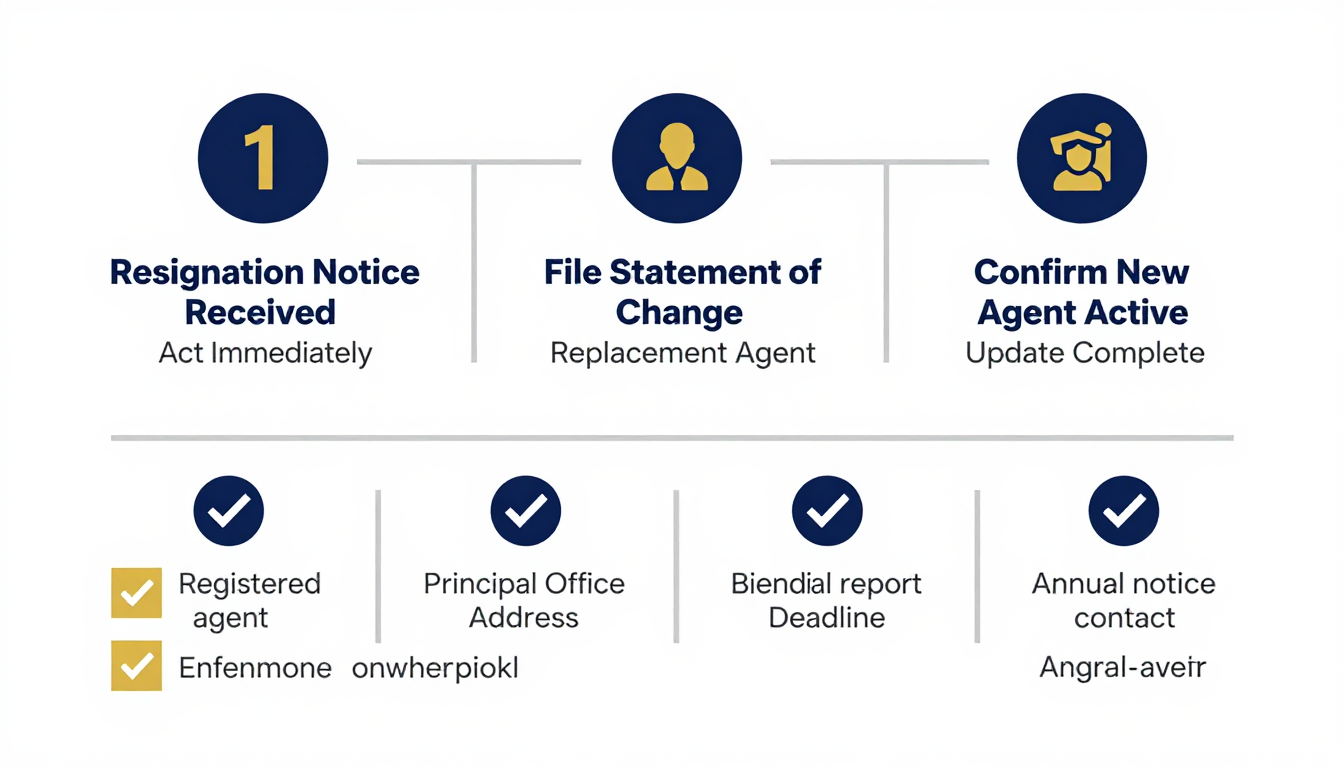 Mississippi registered agent resignation timeline and statement of change checklist
