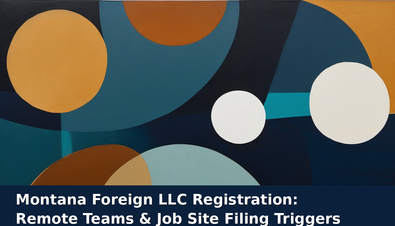 Montana foreign LLC registration steps