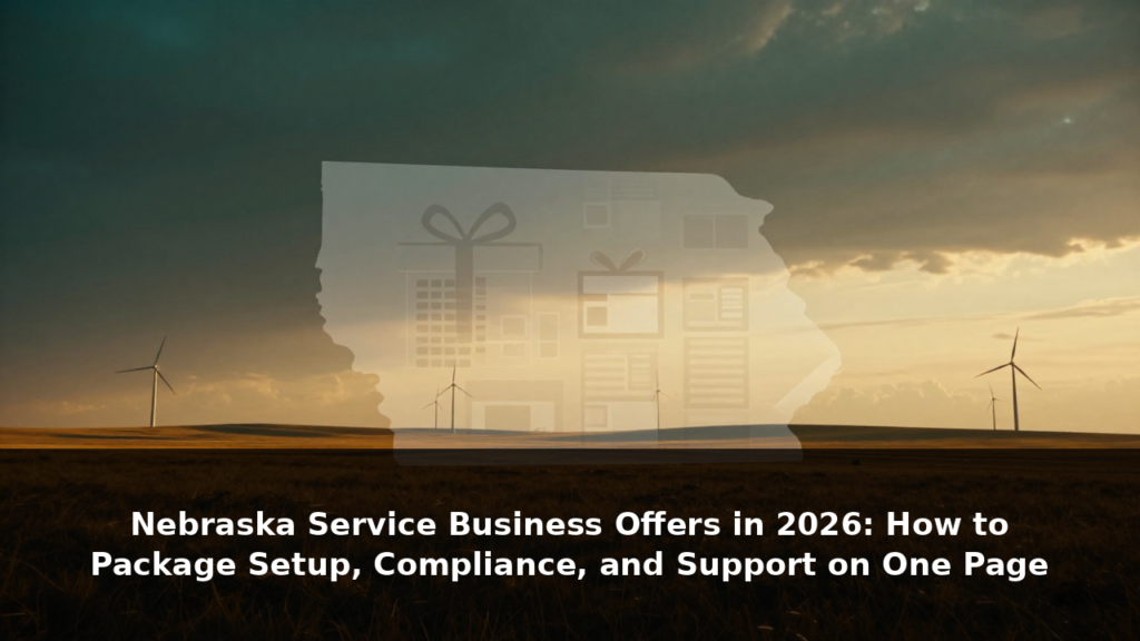 Nebraska Service Business Offers in 2026: How to Package Setup, Compliance, and Support on One Page