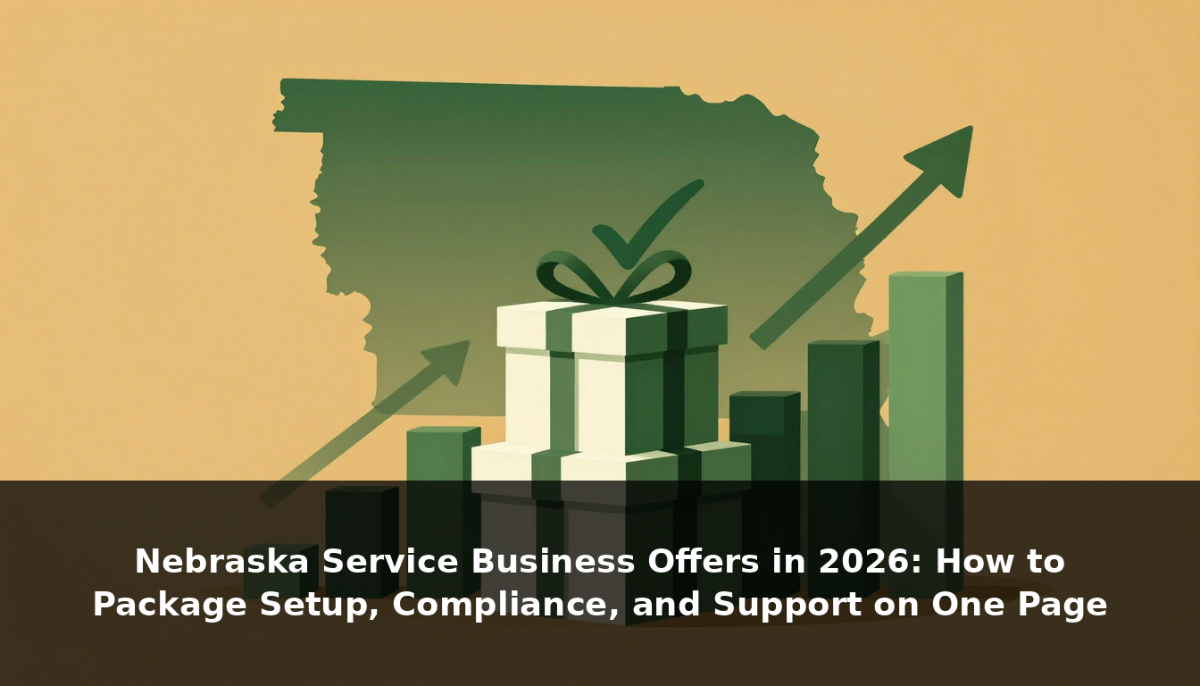 Nebraska Service Business Offers in 2026: How to Package Setup, Compliance, and Support on One Page