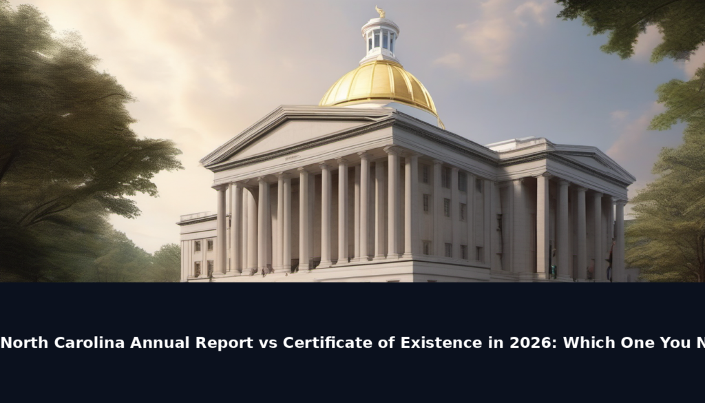 North Carolina Annual Report vs Certificate of Existence in 2026: Which One You Need and When