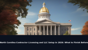North Carolina Contractor Licensing and LLC Setup in 2026: What to Finish Before You Bid Jobs