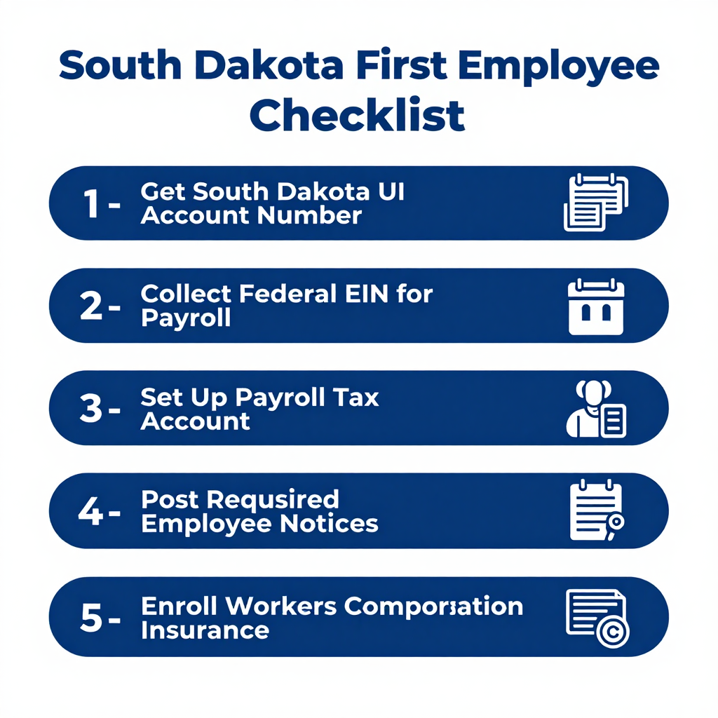 South Dakota first employee setup steps checklist