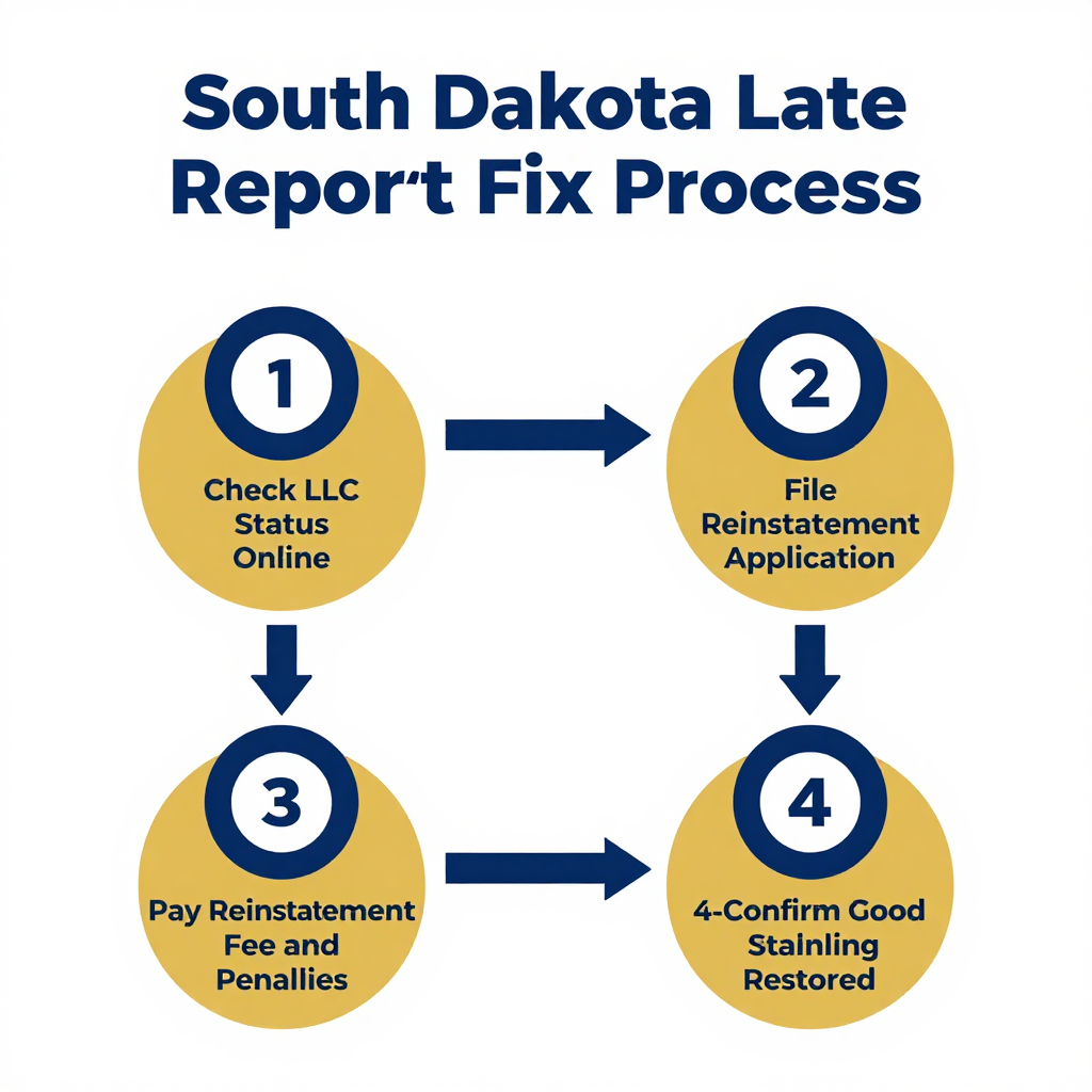 South Dakota late annual report fixes checklist