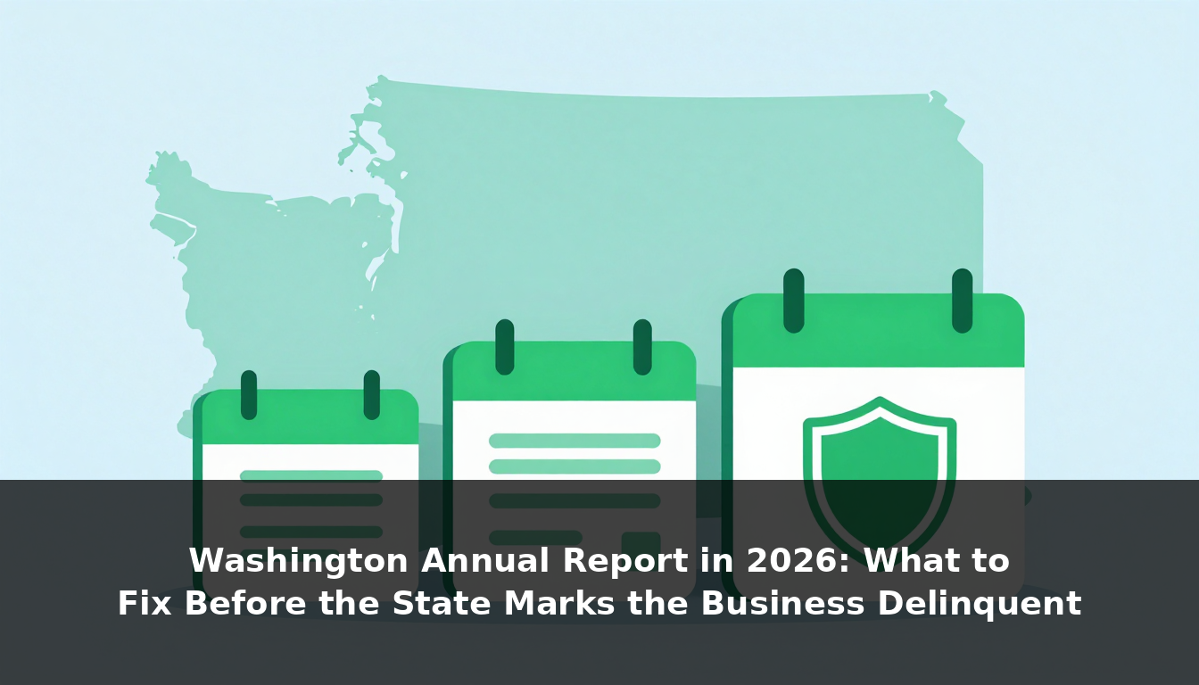 Washington annual report delinquency checklist illustration