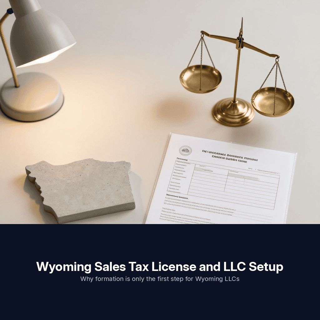 Wyoming sales tax license and LLC setup