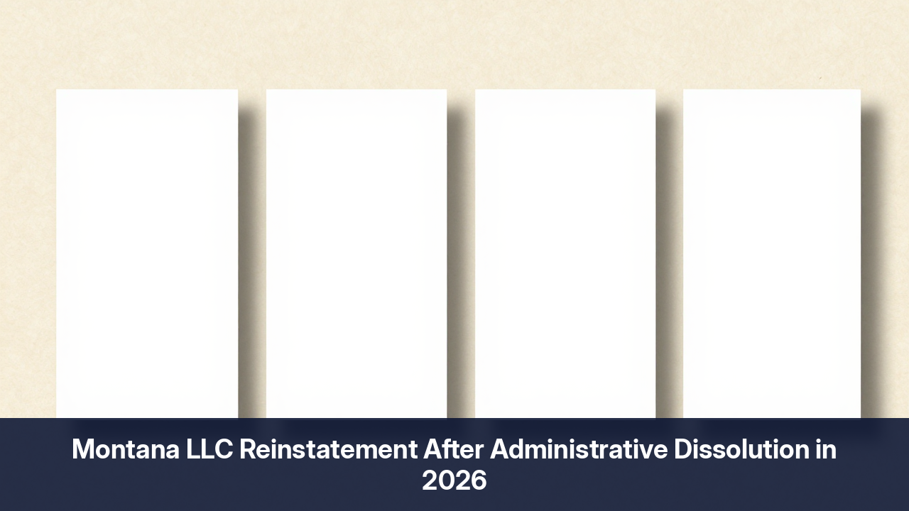 Montana LLC reinstatement process and dissolution blockers